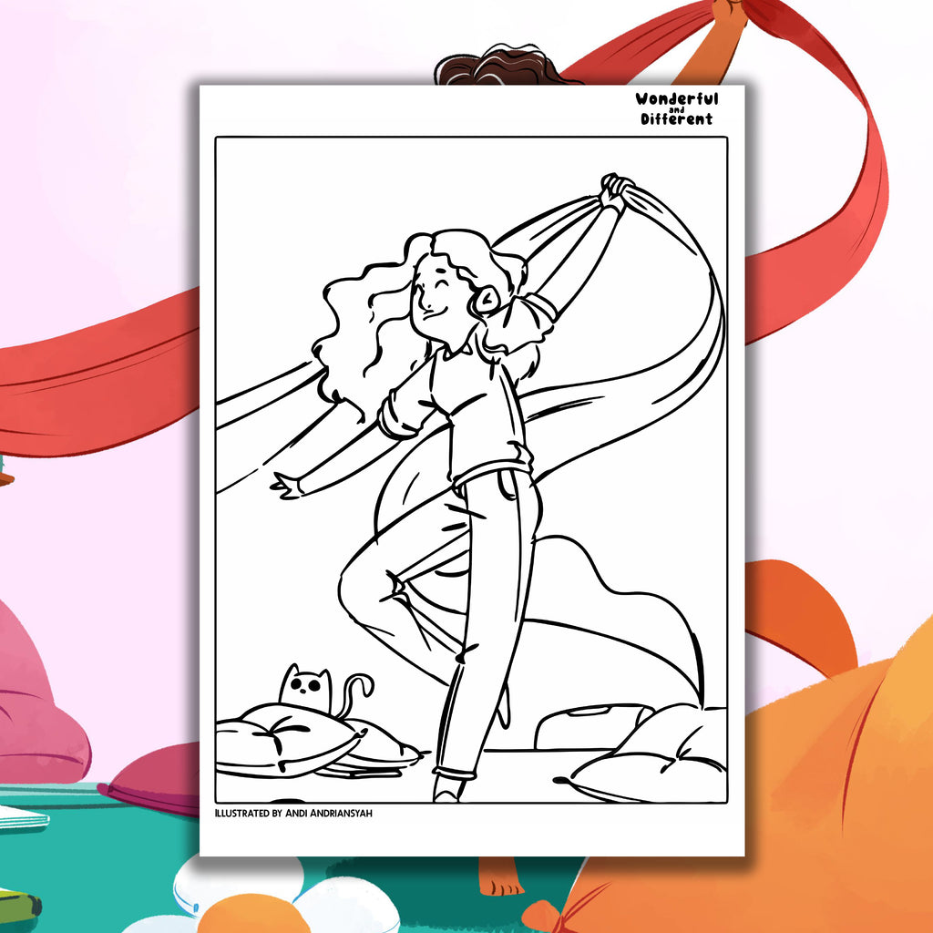 The Big Family Adventure Full Colouring Pack (Digital Download): Nia's Family