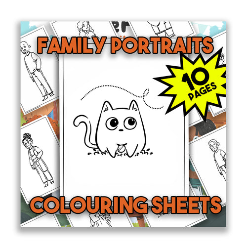 Family Portraits Mini Colouring Pack: Nia's Family