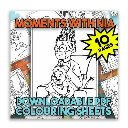 Moments With Nia Mini Colouring Pack (Digital Download): Nia's Family